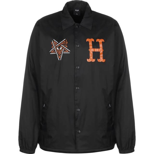 Huf, Jacka, Herr, S, Polyester, Vattenavvisande Tränarjacka Svart - black (S)