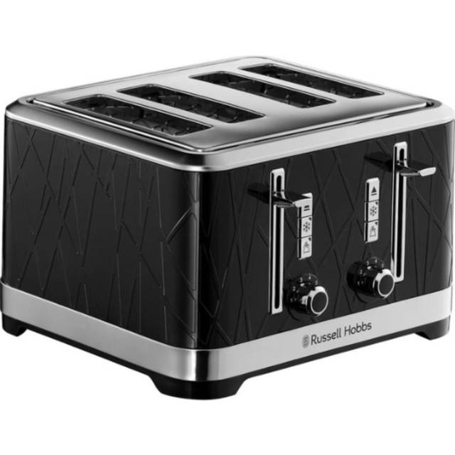 Russell Hobbs 24381 Glänsande högblank plast fyra skivor brödrost inspiration - Storbritannien eluttag