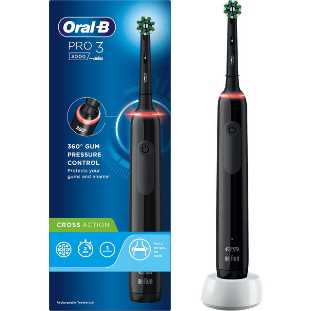 Oral-B Pro 3 3000 CrossAction - Elektrisk tandbørste test - Techii.dk