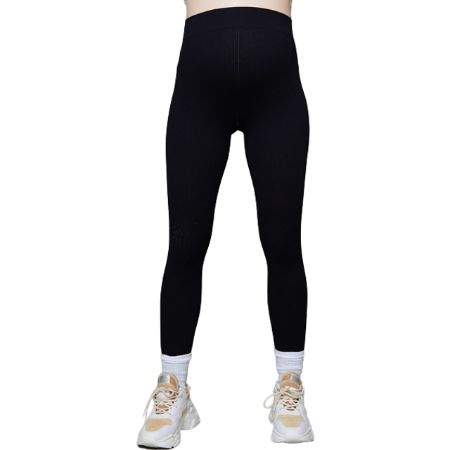 Maternity Black Contour Ribbed Leggings, Black - S