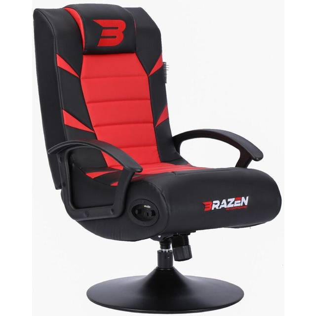 BraZen Pride 2.1 Bluetooth Surround Sound Gaming Chair in Black, Red