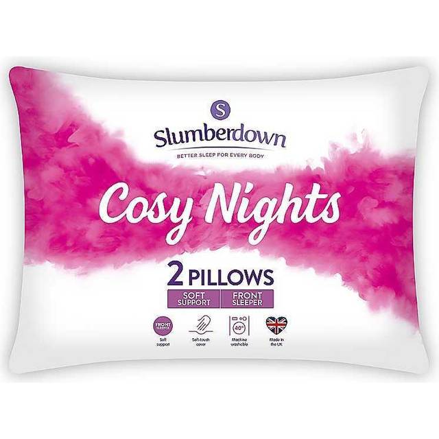 Slumberdown Cosy Nights White Pillow 48 x 74cm 2 Pack