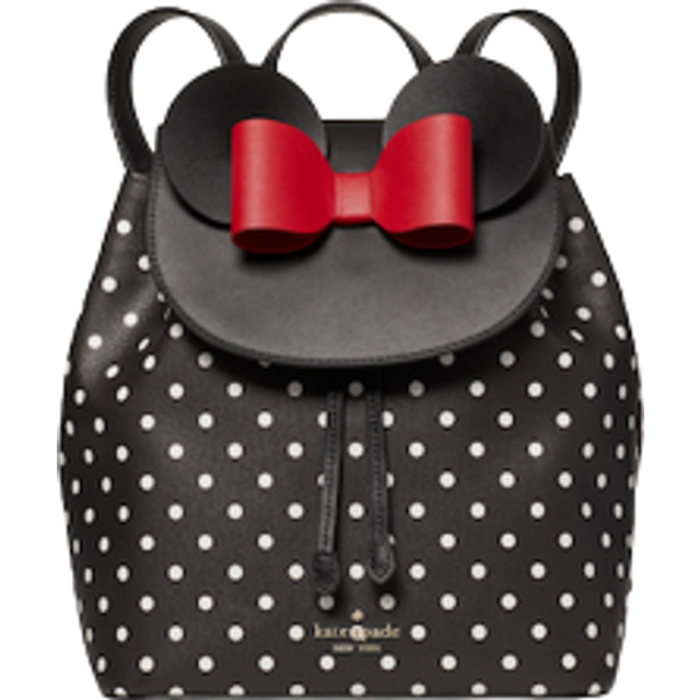 Kate Spade Disney Minnie Mouse Medium Leather Backpack Bookbag Bag - Black