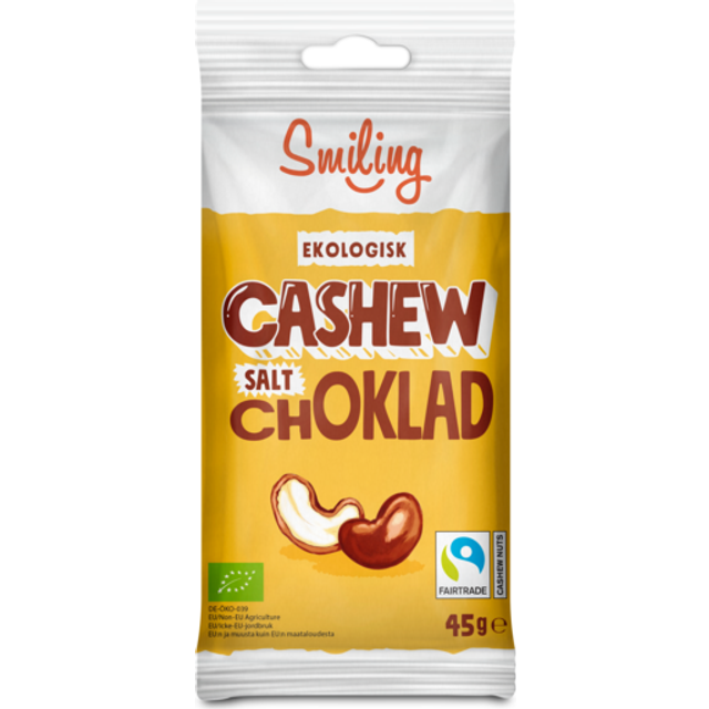 Smiling Cashew Salt Ljus choklad 45 g