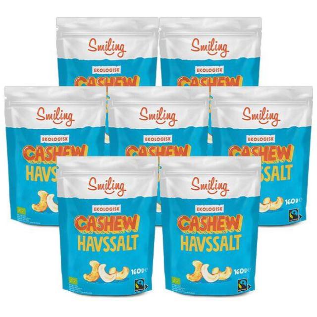 7 x Naturgodis Cashewnötter 160 g