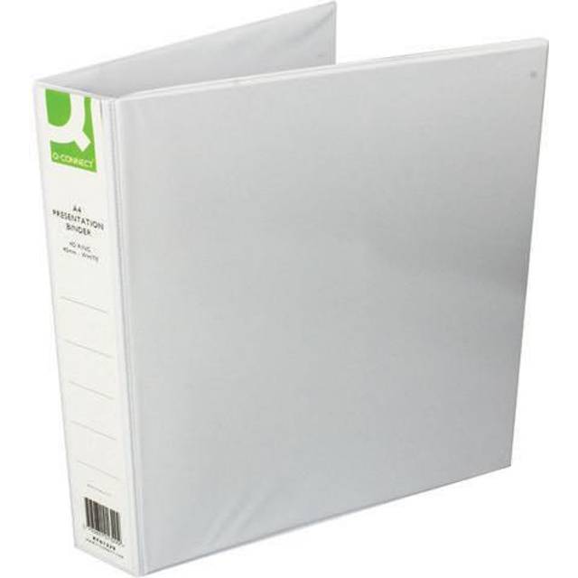 Q-Connect Presentation 40mm 4D-Ring Binder A4 White Pk 6 - KF01329Q