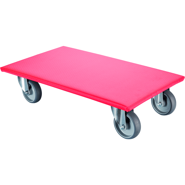 Transportroller D.100mm 330 kg, L600mm B350mm thermoplastisch m.Rutschschutzbelag