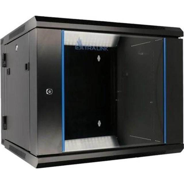 Extralink 9U 600x600 AZH Black | Rackmount cabinet | wall mounted, swing type