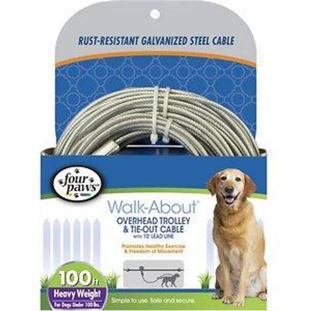 Four Paws Heavy Weight Trolley Exerciser Silver 100 Feet