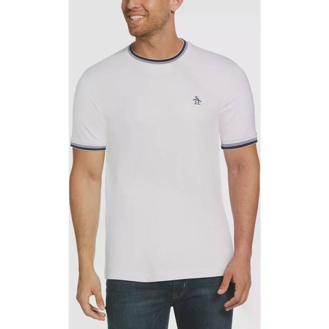 (BRIGHT WHITE, Large) Original Penguin Sticker Pete Ringer T-Shirt