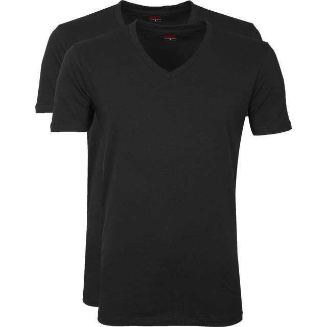 Levi's T-shirt för män (förpackning med 2), Kolsvart, XL