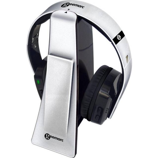 Geemarc CL7400 OPTI radiohörlurar (laddningsstation, over-ear, med digital 2,4 GHz överföring, volymkontroll direkt på hörluren, TOSLINK)