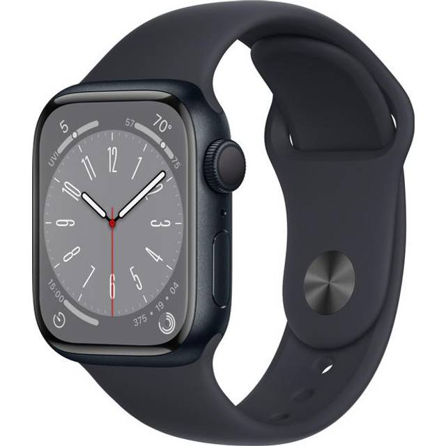 Apple Watch Series 8, Aluminum, 45mm, GPS, Sport Band - gavehylden.dk