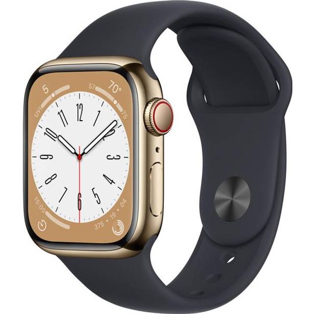 Apple Watch Series 8 OLED 45mm Digital Touchscreen 4G Gold Wi-Fi GPS (Satellite)