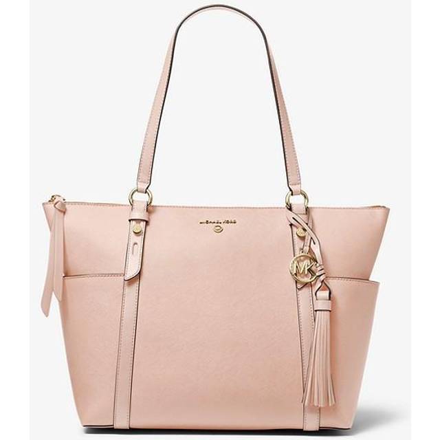 MK Sullivan Large Saffiano Leather Top-Zip Tote Bag - Pink - Michael Kors - ONE SIZE