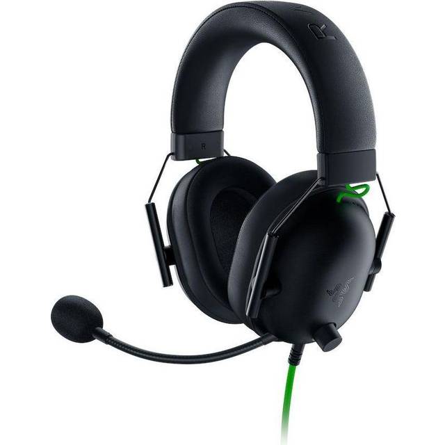 Razer BlackShark V2 X USB - trådbundet esportheadset (Triforce 50 mm drivrutin, brusreducering, 240 g ultralätt design, minnesskumstoppning, 7.1 surroundljud) Svart