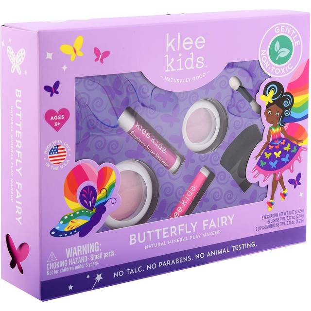 Klee Naturals Luna Star Naturals Klee Kids 4 PC Makeup Up Kits with Compacts (Butterfly Fairy)