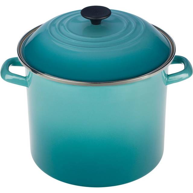 Le Creuset Enamel On Steel Stockpot  10 qt.  Caribbean