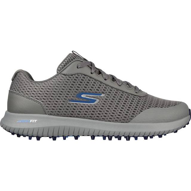 Skechers herr Max Fairway 3 Arch Fit spikeless golfsko sneaker, Träkol/marinblå, 42.5 EU