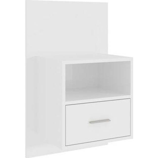 vidaXL Wall-mounted Bedside Cabinet Smoked Oak - Brown