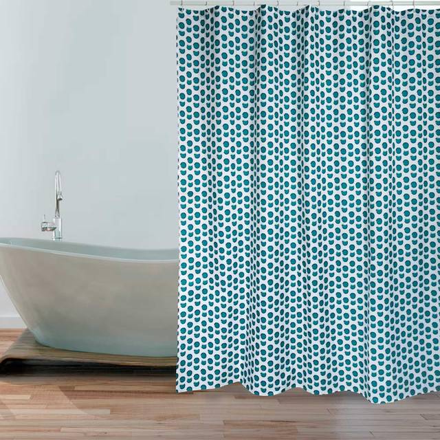 Spirella Deep Forest polyester duschdraperi 180 x 200 cm blå grön