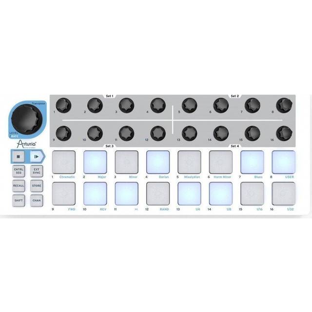 Arturia – BeatStep – kompakt MIDI-styrenhet och sekvenserare med kreativ programvara för inspelning – 16 dynor, 16 kodare
