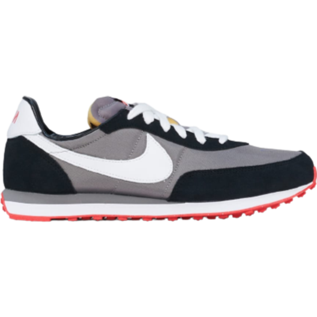 (GS) Nike Waffle Trainer 2 'Flat Pewter Siren Red' DC6477-005 - Black/Gray - 4Y