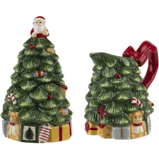 Spode Christmas Tree Sugar and Creamer Set | Set of Figural Tree Cream