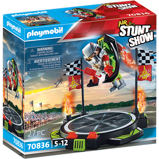 Air Stunt Show 70836 Stuntman with Jet Pack, Includes Launch Platform, Plane Toy for 5+ Year Olds
