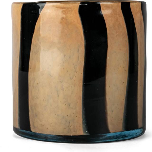 ByOn - Calore Ljuslykta 15x15 cm Beige/Brun Rand