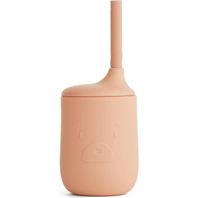 Liewood Mugg m. Sugrör - Silikon - Ellis - Mustard/Sandy Mix - Liewood - One Size - Mugg