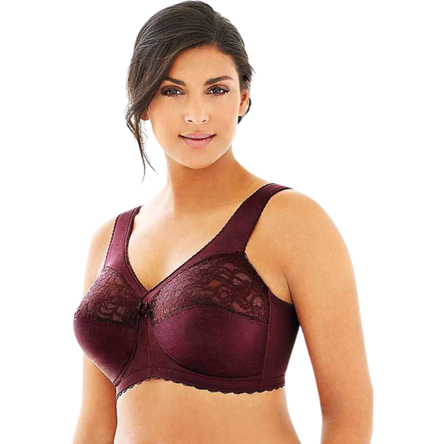 Glamorise MagicLift Support Classic BH, Vinröd, 105G