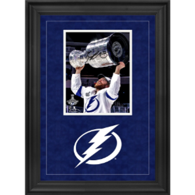 Brayden Point Tampa Bay Lightning Deluxe Framed Autographed 8" x 10" 2020 Stanley Cup Champions Raising Cup Photograph