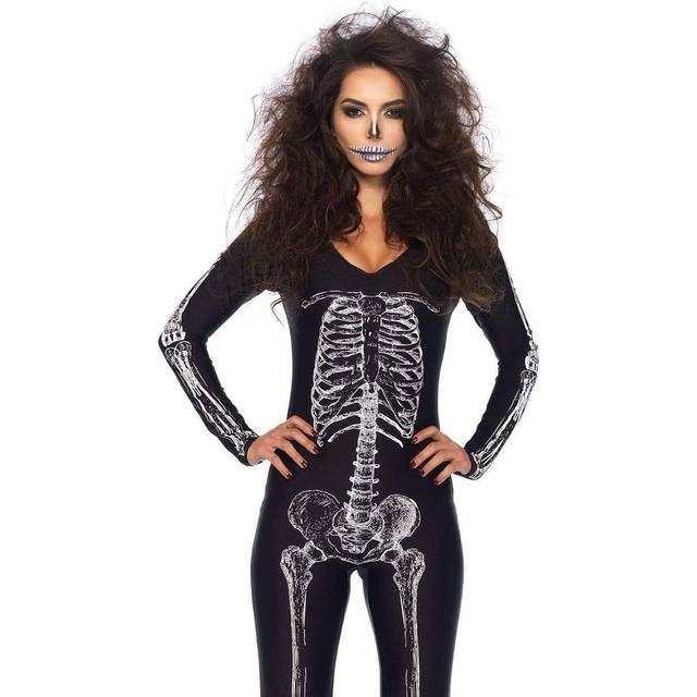 X-Ray Skeleton Catsuit Women's Costume - Black&#47;White (S)