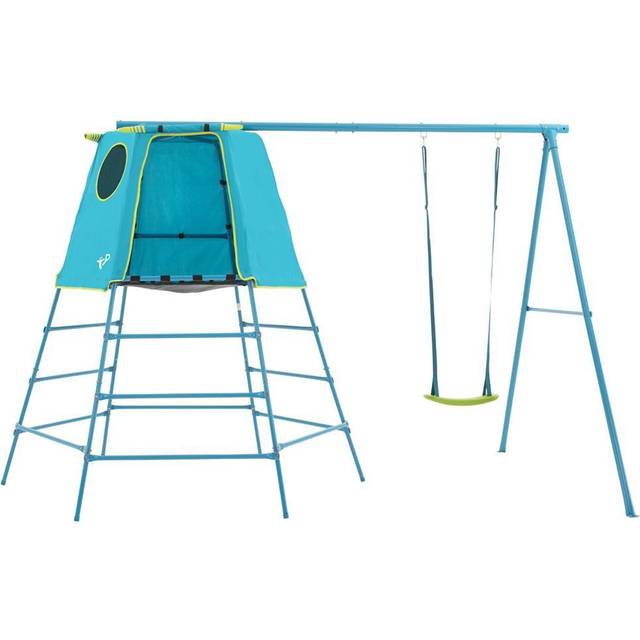 Tp Blue Explorer Metal Climbing Frame Set With Swing