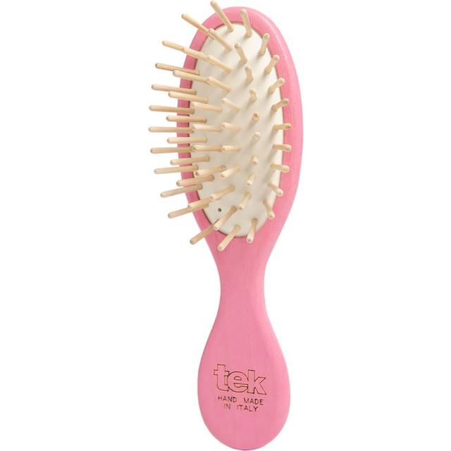 TEK Tek Small Oval Hair Brush With Short Wooden Pins Pink