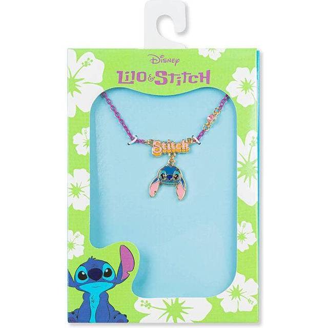 Disney Lilo &amp; Stitch Pink, purple and blue enamel Costume Necklace NH00925YRPL-16, Multi, Women - Print