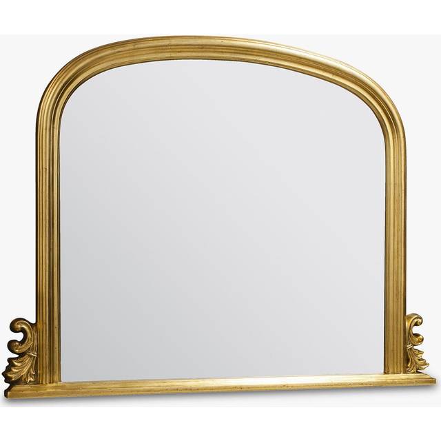Thornby Large Arched Overmantle Mirror - Gold