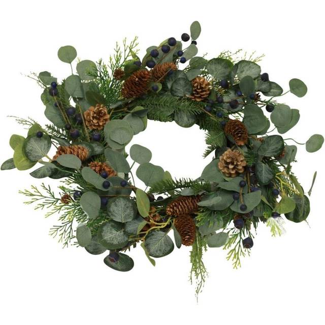 Nordic Winter Wreath with Blueberries Green Julepynt