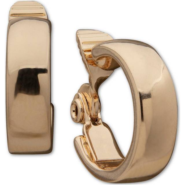 Anne Klein Women's Gold-Tone Clip Hoop Earrings size 0.23"