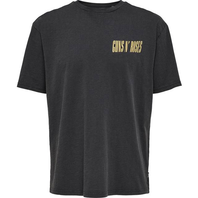 ONLY & SONS T-shirt för män avslappnad passform, svart, S