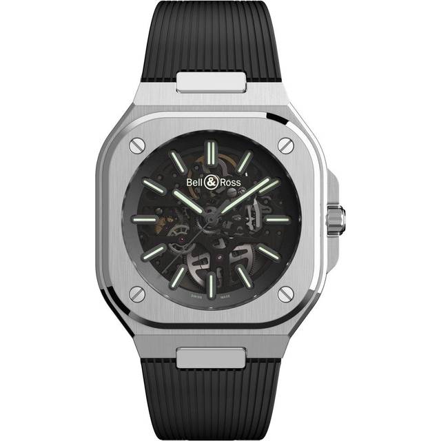 Bell & Ross Watch BR 05 Skeleton Nightlum Rubber Limited Edition - Black