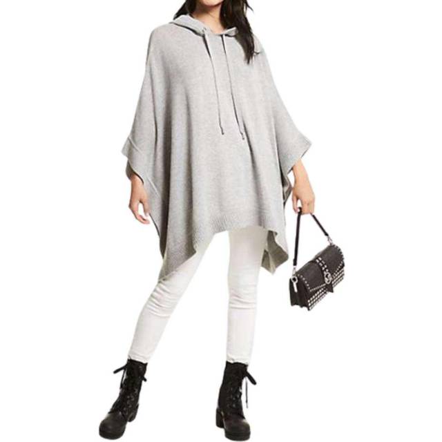 Michael Kors, Hoodies, female, Gray, S/M, Poncho Jumper