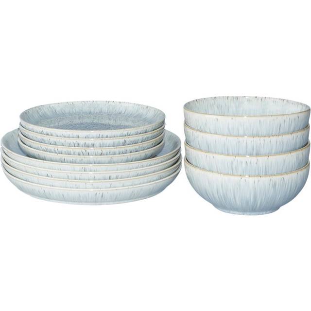 Denby Halo Speckle 12 Piece Coupe Set