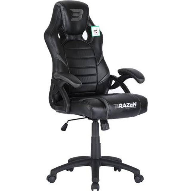 BraZen Salute PC Gaming Chair - Grey (114cm H X 66cm W X 64cm D)