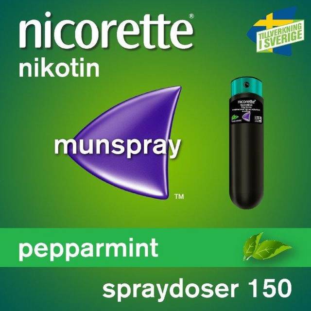 Nicorette Pepparmint, munhålespray, lösning 1 mg/spray 150 dos(er)