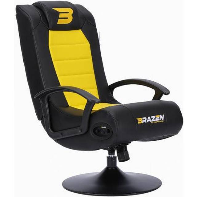 Brazen Gaming Chairs - BraZen Pride 2.1 Bluetooth Surround Sound Gaming Chair - Yellow