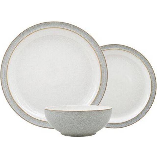 Denby Elements 12 Piece Dinnerware Set, Service for 4 - Light Grey (12)