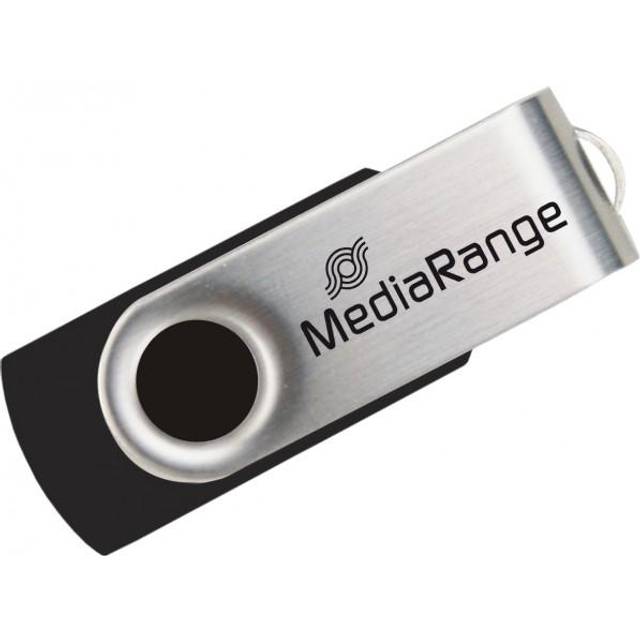 MediaRange MR908 USB-flashminne — USB 2.0, Type-A, 8 GB, Grå