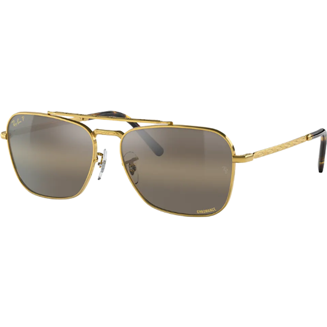 Ray-Ban NEW CARAVAN RB 3636 9196G5, SQUARE Sunglasses, UNISEX, polarised, available with prescription - Gold